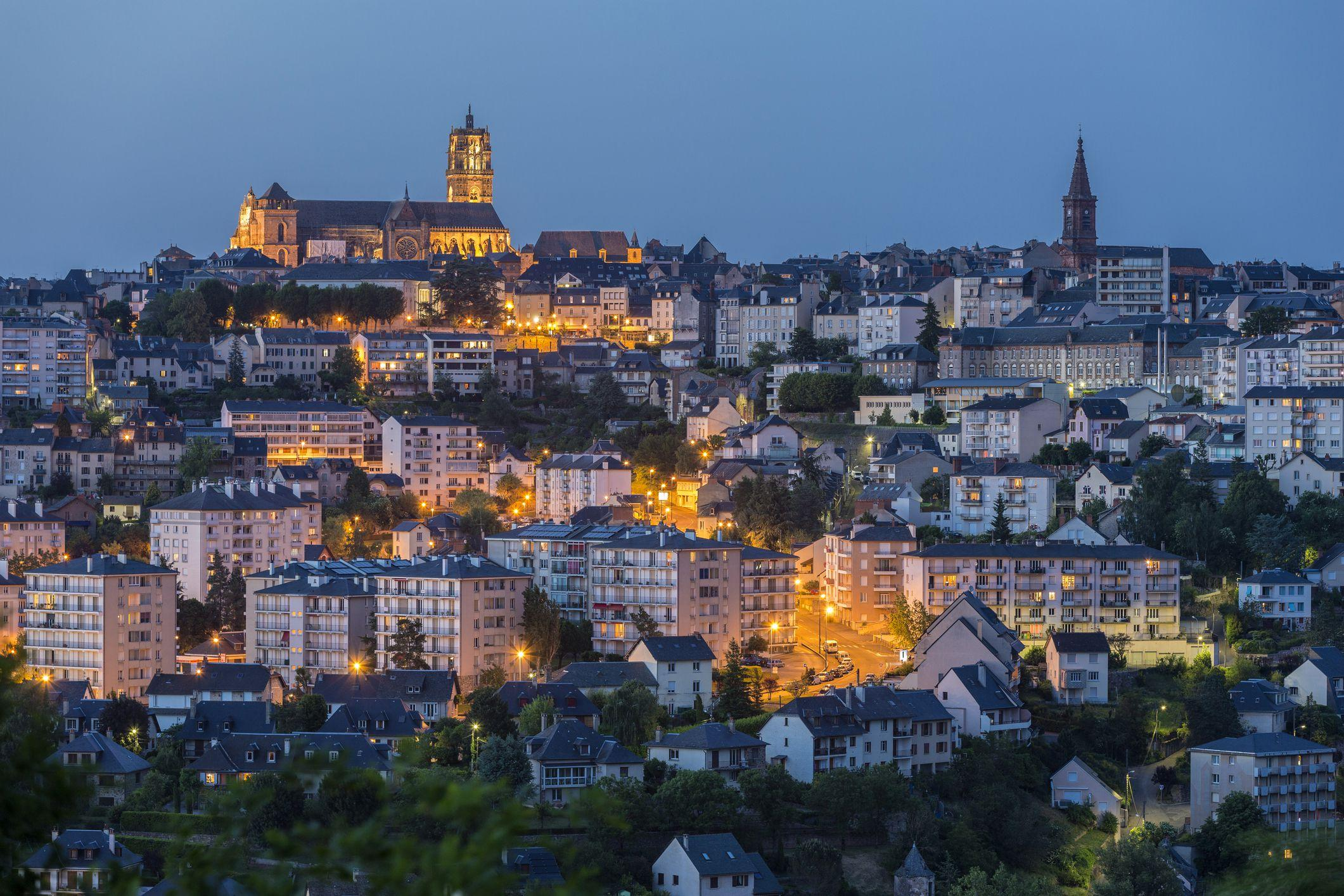 Image du fond de la ville de Rodez, Aveyron